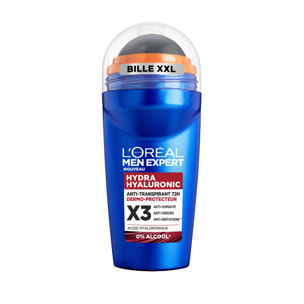 Lot de 6 - L'Oréal Paris Men Expert Hydra Hyaluronic Déodorant bille Anti-transpirant 72h 50ml