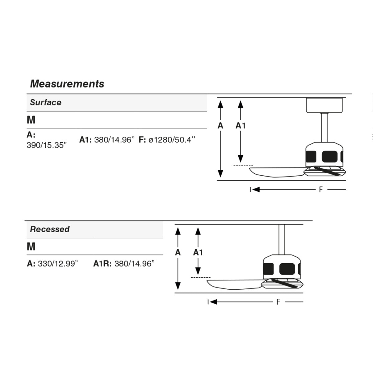 COPPER FAN M Ventilateur noir/bois