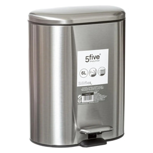 Poubelle soft close métal 6L "Siliflex" inox