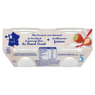 24 Desserts Fraise 6x(4x100g) - Douceurs au fromage blanc Dès 8 Mois