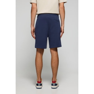 Bermuda Jonas in cotone blu marino relaxed fit con toppa in twill in gomma Polo Club