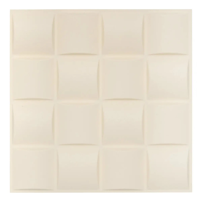 2 stickers muraux Oren carrés 30x30cm blanc