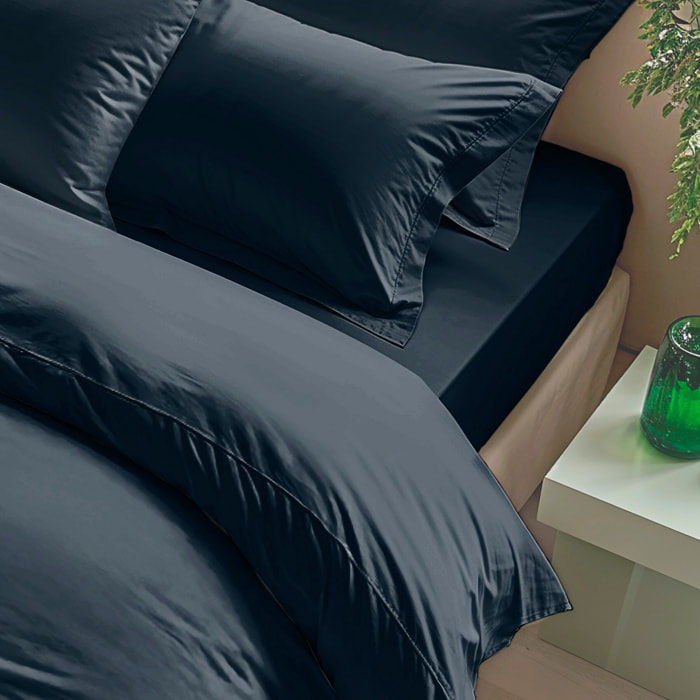 Drap de dessous uni marin
