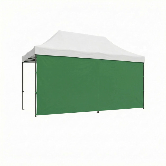 Set completo per gazebo 3x4m: 2 teli laterali 4,5 + 1 telo laterale 3m + telo porta + telo zanzariera bianco