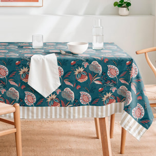 Mantel antimanchas OLEA AZUL - 100% algodón