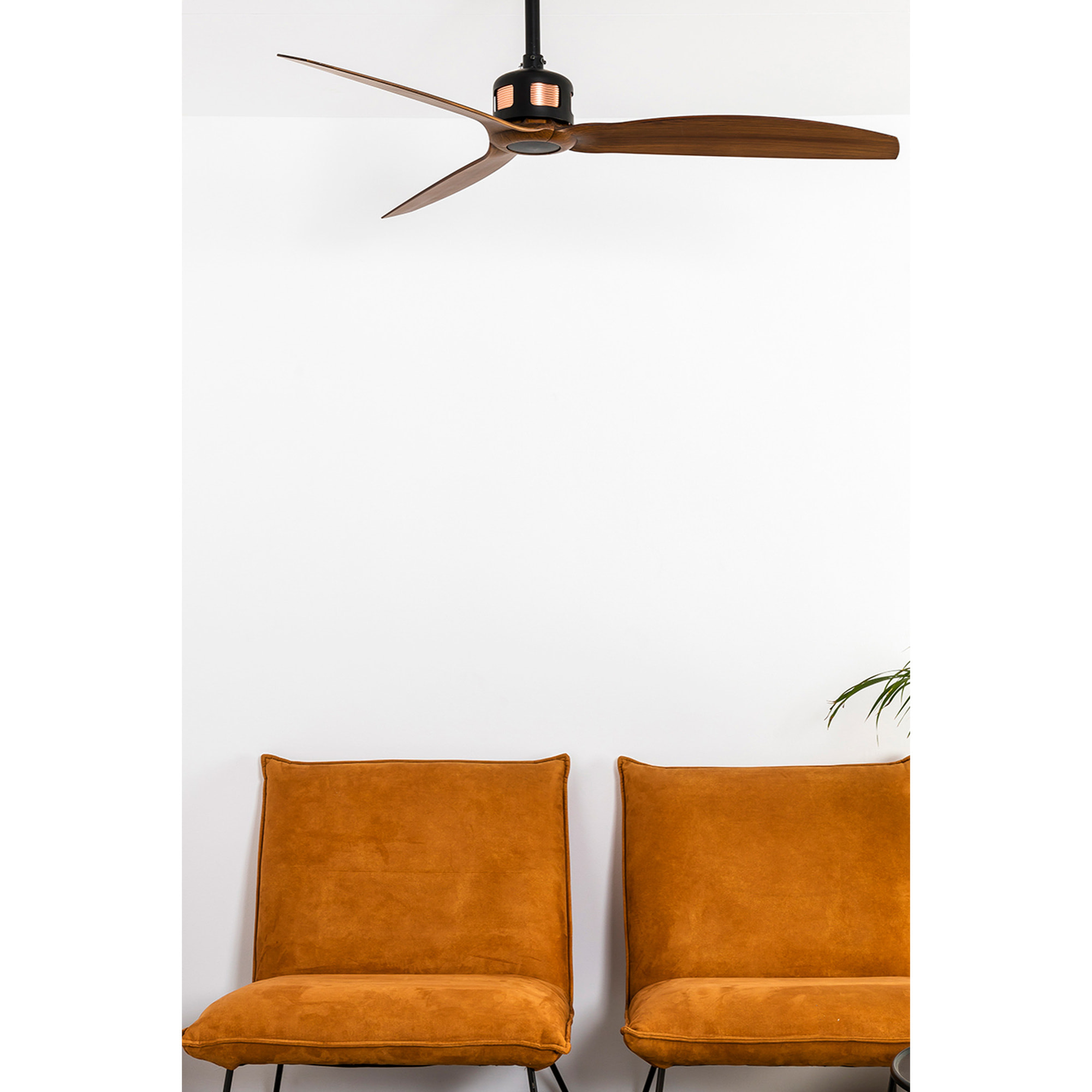 COPPER FAN M Ventilador negro/madera