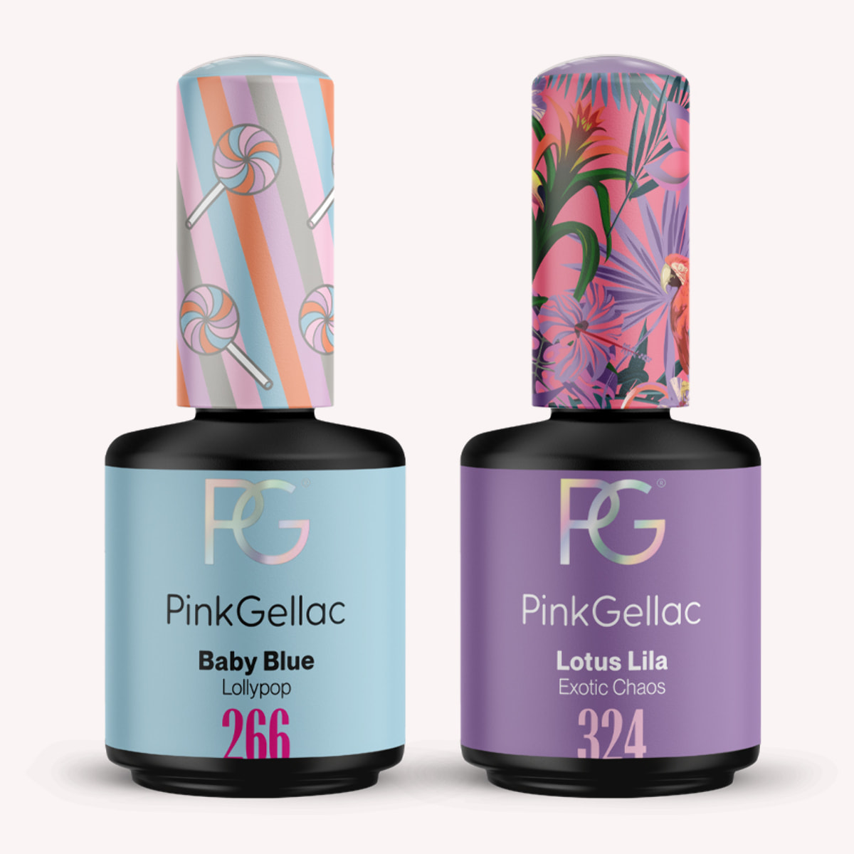 Pink Gellac Voordeelbundel Gelnagellak - Baby Blue en Lotus Lilla