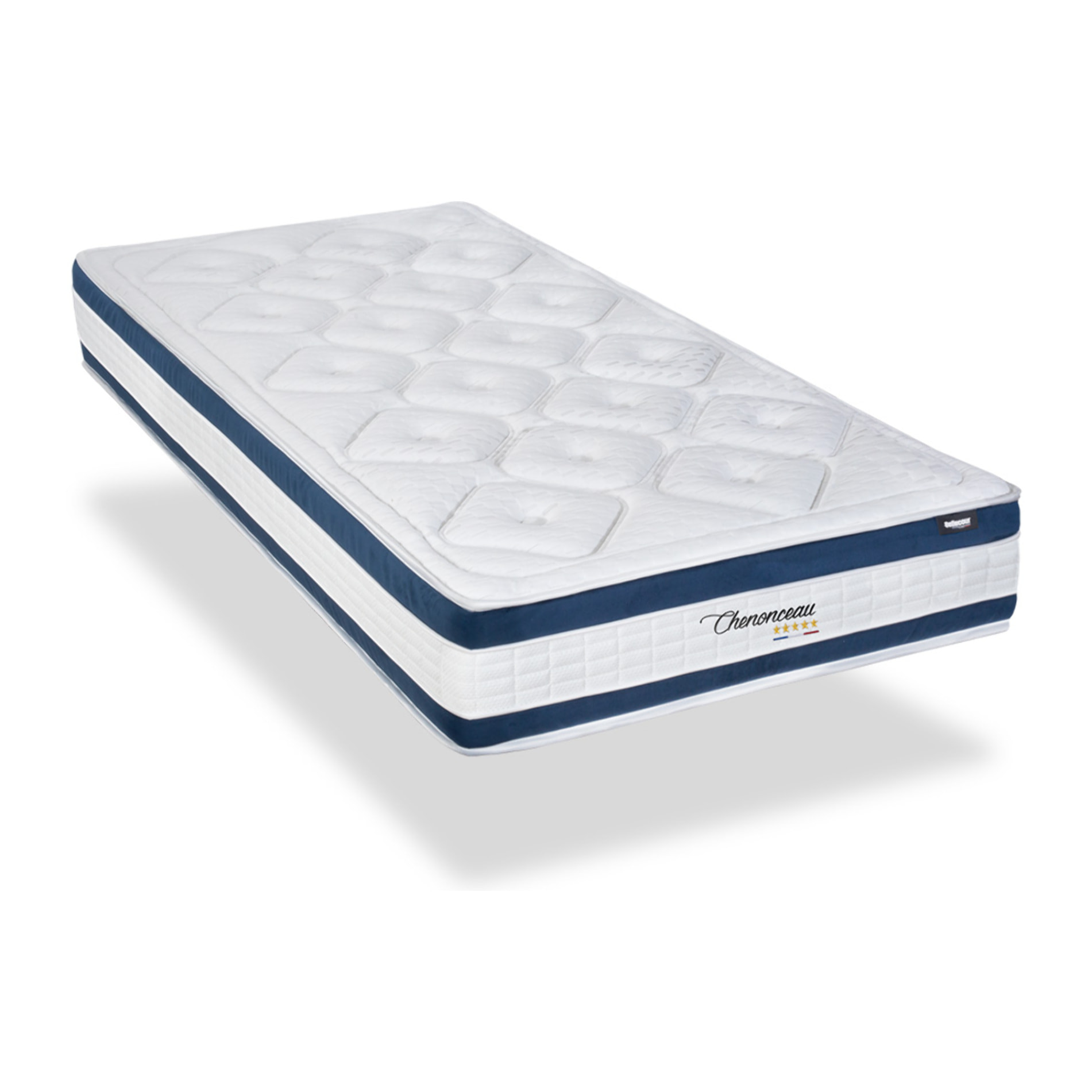 Matelas Chenonceau, Soutien Ferme, 26 cm, Mémoire de Forme & Mousse Haute Densité, Fabrication Française, Déhoussable