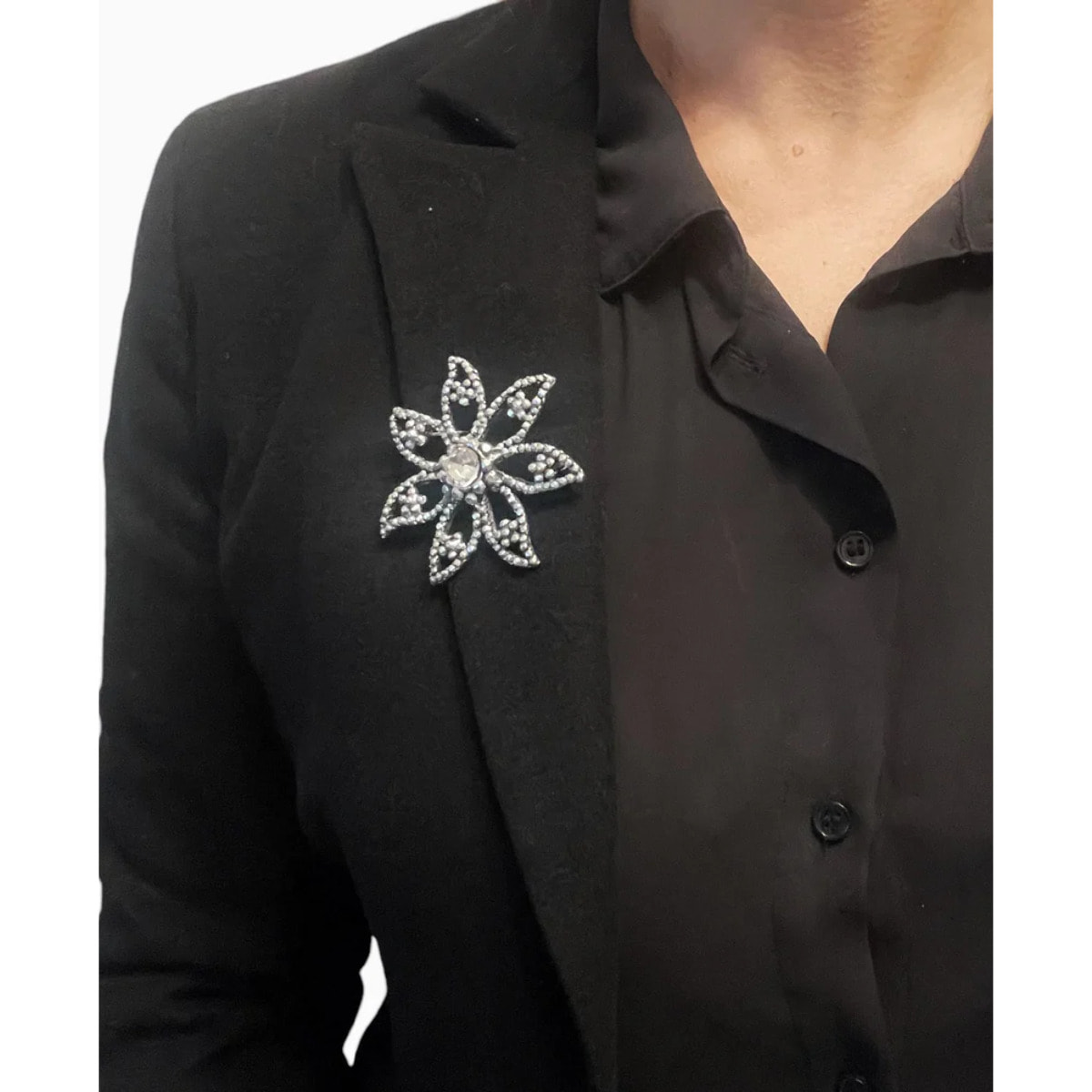 Broche Girasol con cristal SW