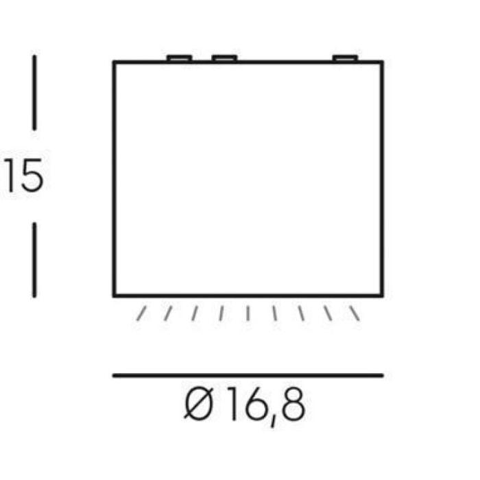 Show - Plafoniera Cilindrica Da Soffitto A Led 40W A Luce Calda Colore Alluminio