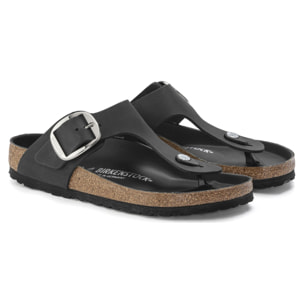 Ciabatte Birkenstock Gizeh Big Buckle Leoi Black Hex Nero