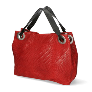 Borsa a spalla da donna - Modello Emilia - Vera pelle - 36.0 x 29.0 x 13.0 cm