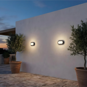 LEDS C4 Aplique Ip66 Basic Led 6.7W Sw 2700-3200-4000K On-Off Gris Urbano 721Lm