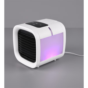 Icecube - Ventilatore e nebulizzatore da tavolo con display touch screen e LED sostituibile che cambia colore. 16,5x17,2x17,5 cm