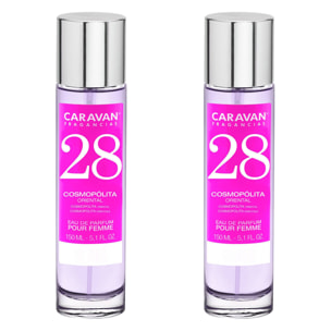 Caravan fragancias - caja de regalo con 2 perfumes nº28 de 150 ml, para mujer