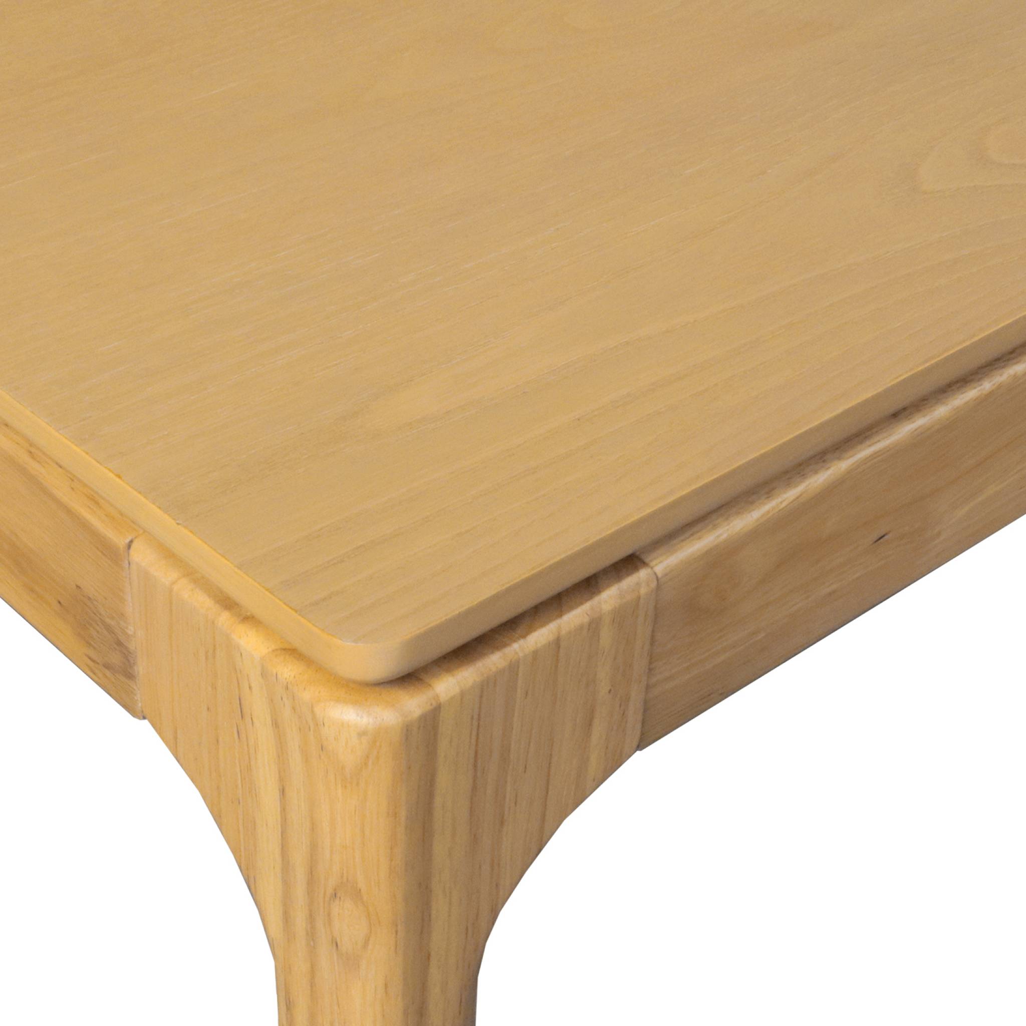 Table à manger rectangulaire extensible bois d'hévéa et placage frêne naturel 6-8 places - 160/210 x 90 x 76 cm - Elena