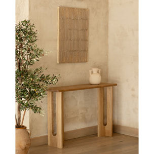 Console en bois massif de peuplier en 120x33cm Hauteur: 80 Longueur: 120 Largeur: 33