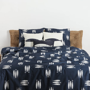 Housse de couette 100 % coton 80 fils Oropesa Bleu