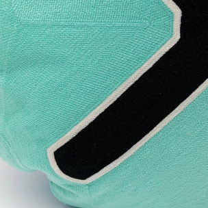 Coussin Icon croix turquoise et noir Kare Design
