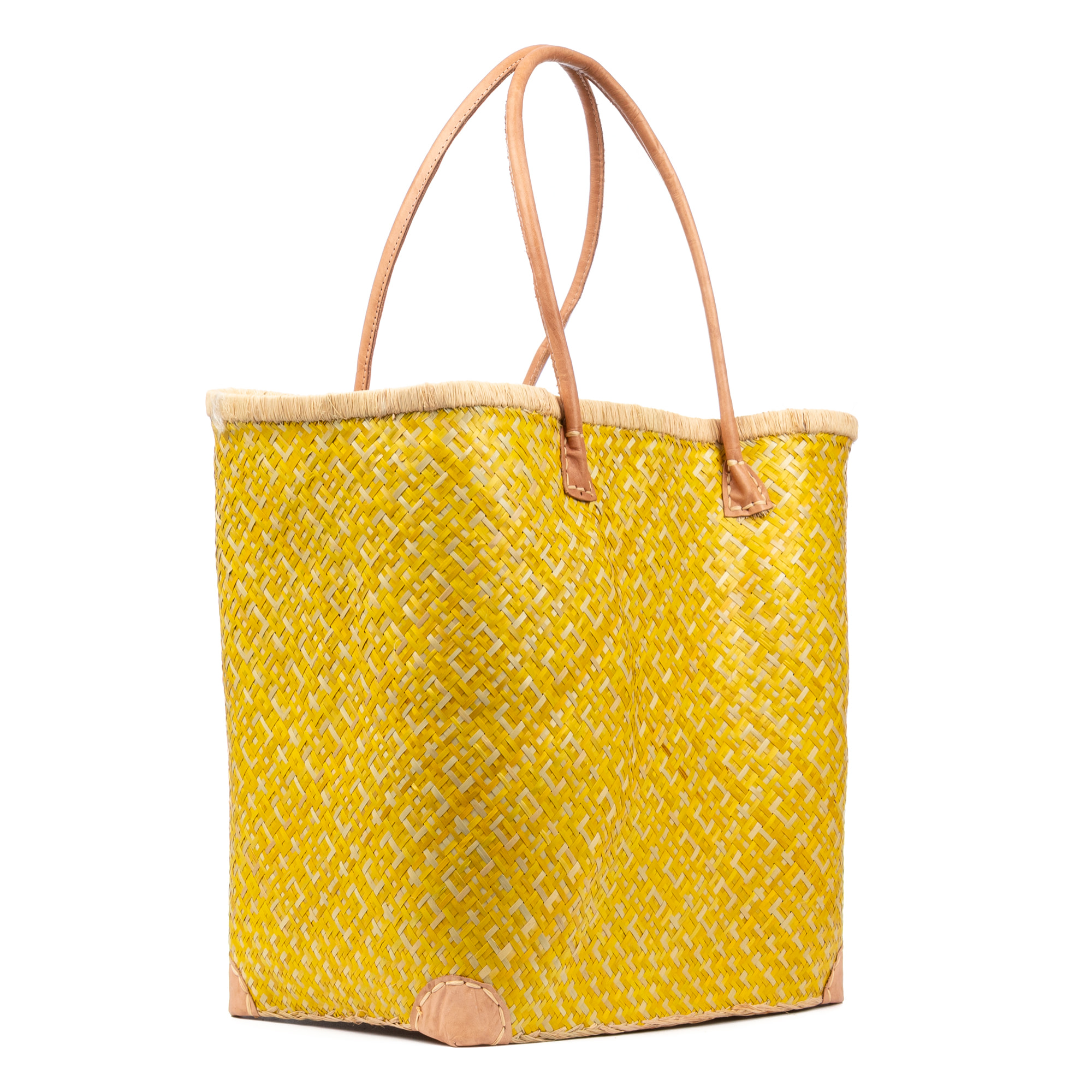 Arda bolso de hombro mujer. Fabricado en paja con asas de cuero.