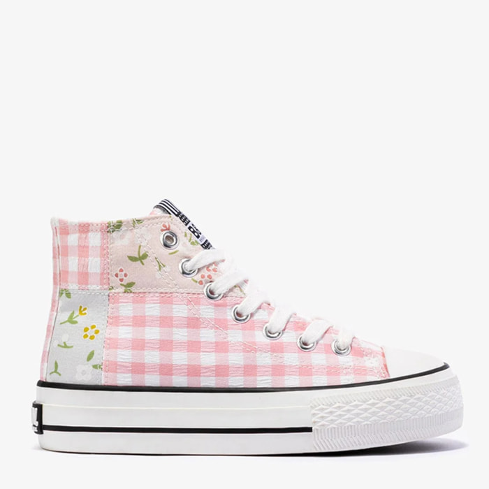 Flores Vichy Hi-Top Zapatillas de lona