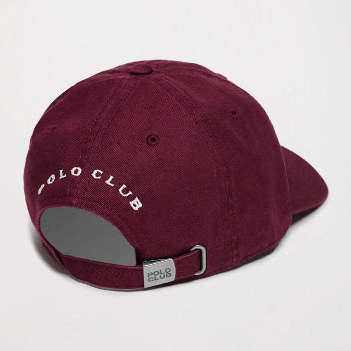 Gorra burdeos con logo bordado Rigby Go