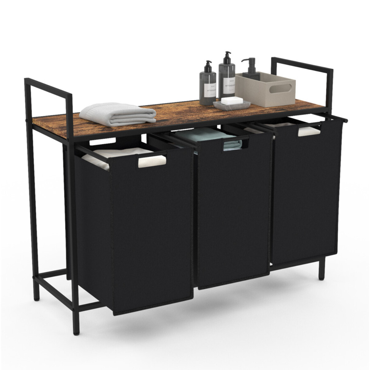 Panier à linge Elize 3 compartiments