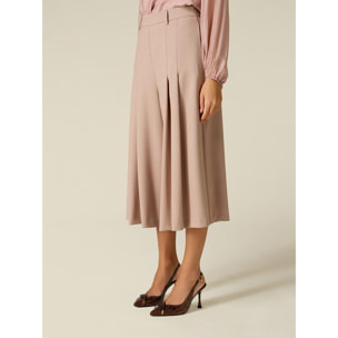 Oltre - Gonna pantalone con pieghe - Rosa