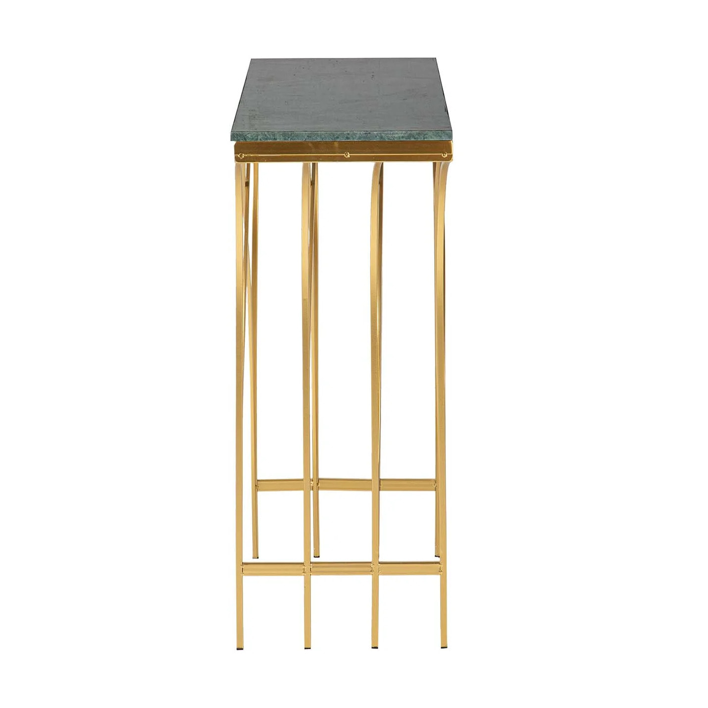 Consola Metal Mármol Verde 104x30x79 Cm