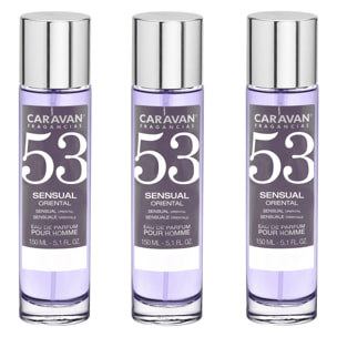 Caravan fragancias set de 3 frascos perfume de hombre nº53, de 150 ml