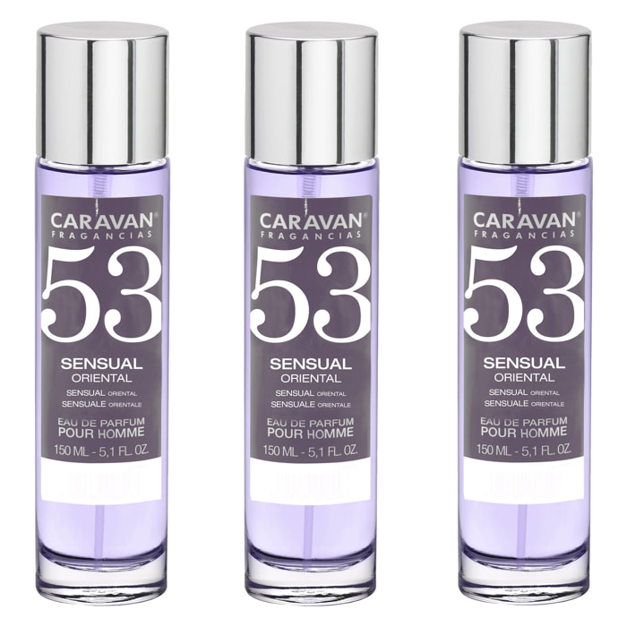 Caravan fragancias set de 3 frascos perfume de hombre nº53, de 150 ml