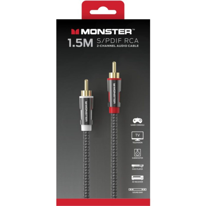 Câble RCA MONSTERCABLE AUDIO INTERCONNEXION 2RCA M/M 1.50M