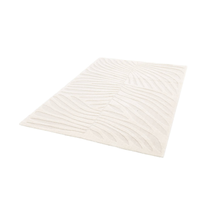 Tapis intérieur motif végétal crème Lily 80x150cm