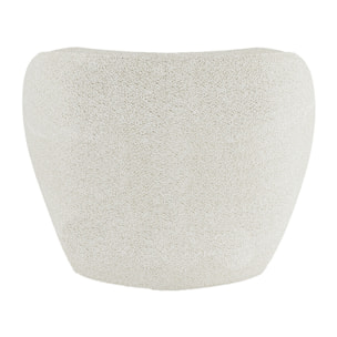 Fauteuil design bouclé blanc