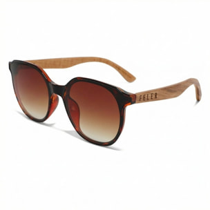 Gafas de Sol Feler 1596-2 Polarizadas de Madera Unisex 52 mm