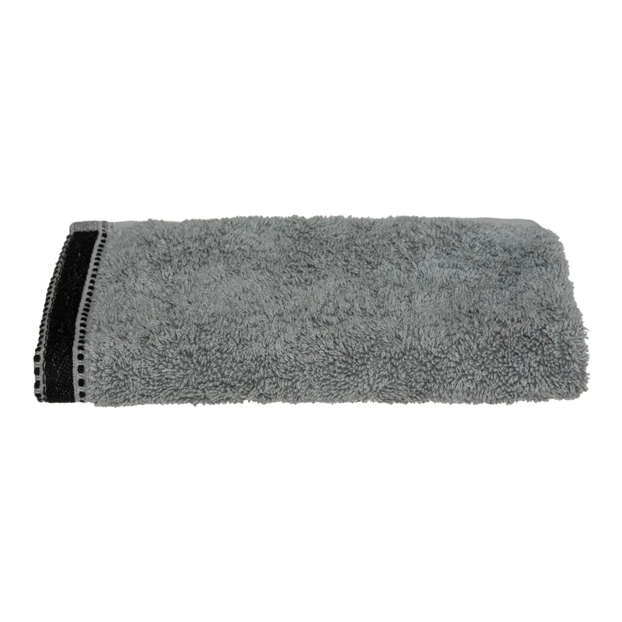 Serviette invité "Joia" - coton 550 gr/m² - gris foncé 30x50 cm