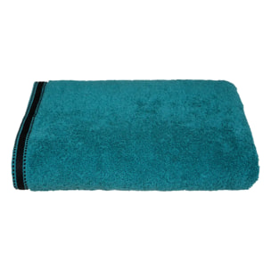 Drap de bain "Joia" coton bleu canard 100x150cm