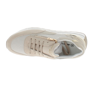 Armata di Mare Scarpe Donna Maxi Sneakers con Zip Laterale AMD SS41H27 Beige