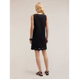 Motivi - Vestido de verano con bordados - Negro