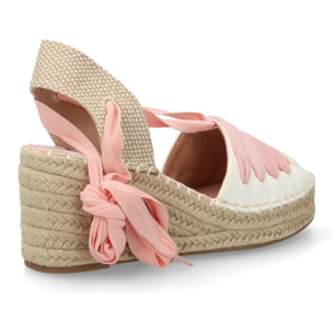 Alpargata valenciana cuña lazada para mujer