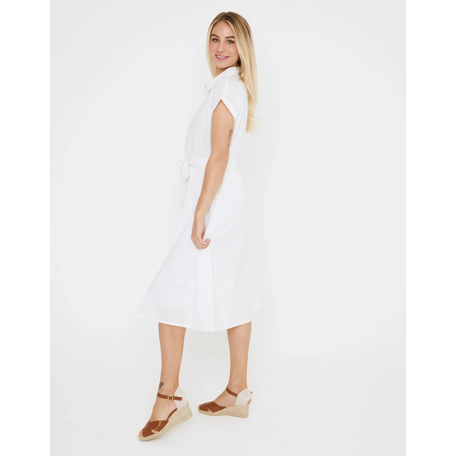 Vestido Midi Cuello Camisa - Karin