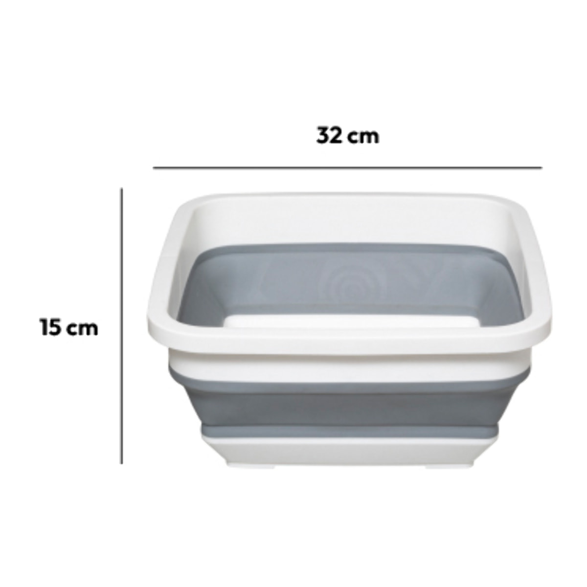 Bassine retractable 8L -  Blanc Gris
