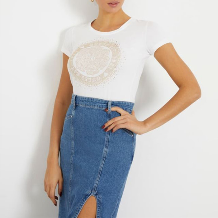 T-shirt - logo - coton - blanc