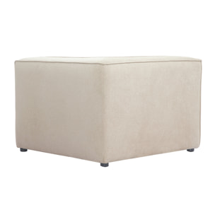 Module d'angle central pour canapé en tissu chenille beige SPLIT