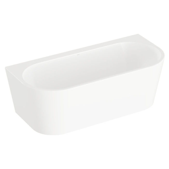 Baignoire semi ilôt murale tout inclus VITRA Geo 165x75 avec trop plein caché