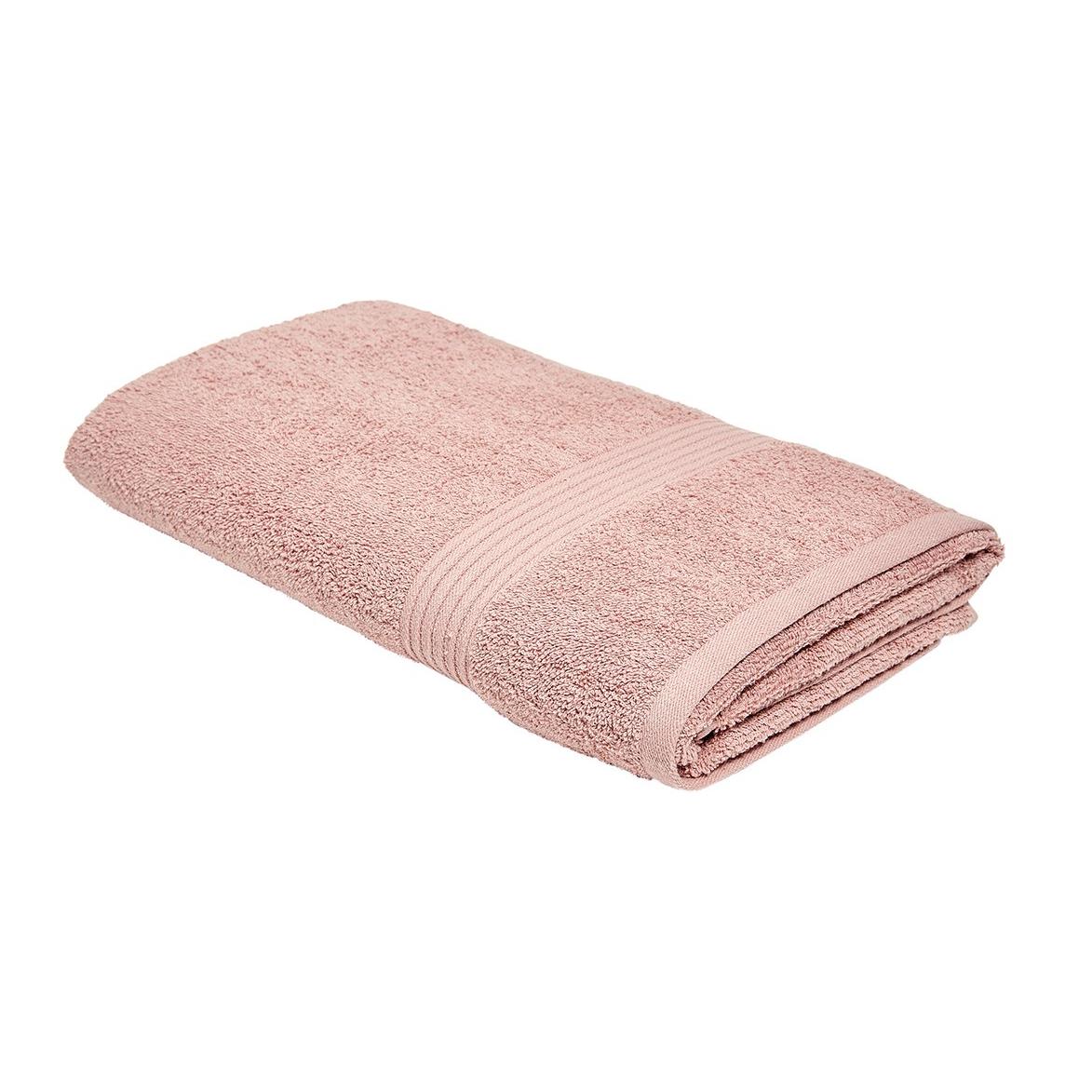 Drap de bain uni ESSENTIAL rose