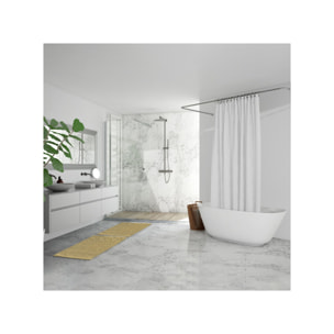 Tapis de salle de bain rectangulaire 40 x 60 cm en coton - WILLOW