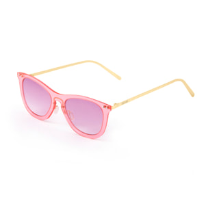 Gafas de sol OCEAN GENOVA - Rosa transparente / Violeta degradado y patillas de metal dorado mate