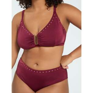 Fiorella Rubino - Bikini con tachuelas y motivo cut out - Rojo