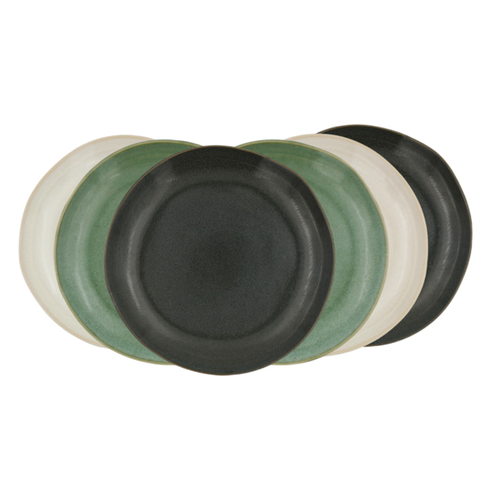 Lot de 6 grandes assiettes, MILA